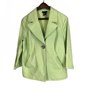 ROT RQTe Medium Light Green Jacket Pastel Single Button Notched‎ Lapel Blazer